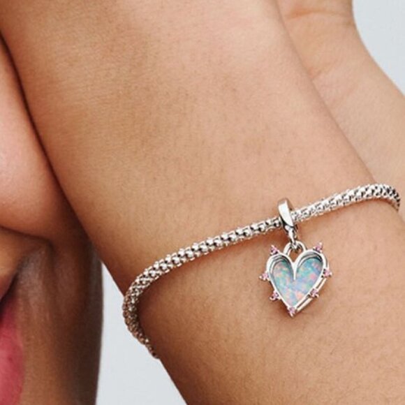 Pandora Friendship Opalescent Double Dangle Charm - Picture 5 of 5